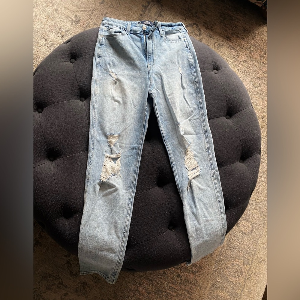Hollister light wash ripped jeans